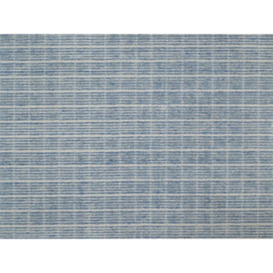 10'1"x14' Coronet Blue, Soft To The Touch, Modern Plain Decor Box Design, Pure Wool, Loomed Knotted, Oriental Rug FWR550128