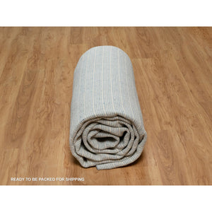 10'1"x14' Coronet Blue, Soft To The Touch, Modern Plain Decor Box Design, Pure Wool, Loomed Knotted, Oriental Rug FWR550128