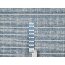 Load image into Gallery viewer, 10&#39;x14&#39; Yonder Blue, Modern Plain Decor Box Design, Loomed Knotted, Pure Wool, Soft To The Touch, Oriental Rug FWR550134