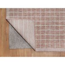 Load image into Gallery viewer, 8&#39;1&quot;x10&#39; Tuscany Pink, Soft To The Touch, Modern Plain Decor Box Design, Loomed Knotted, Pure Wool, Oriental Rug FWR550164