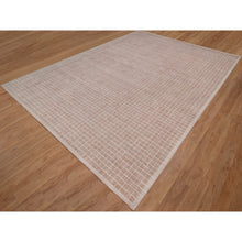 Load image into Gallery viewer, 10&#39;1&quot;x14&#39; Light Pink, Pure Wool, Modern Plain Decor Box Design, Soft To The Touch, Loomed Knotted, Oriental Rug FWR550170