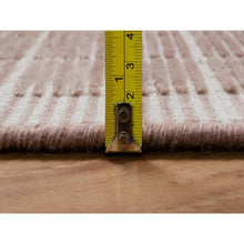 Load image into Gallery viewer, 10&#39;1&quot;x14&#39; Light Pink, Pure Wool, Modern Plain Decor Box Design, Soft To The Touch, Loomed Knotted, Oriental Rug FWR550170