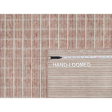 Load image into Gallery viewer, 10&#39;1&quot;x14&#39; Light Pink, Pure Wool, Modern Plain Decor Box Design, Soft To The Touch, Loomed Knotted, Oriental Rug FWR550170