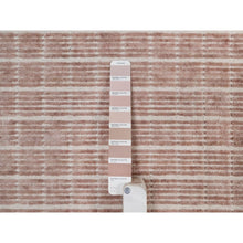 Load image into Gallery viewer, 9&#39;x12&#39; Rose Pink, Modern Plain Decor Box Design, Soft To The Touch, Loomed Knotted, Pure Wool, Oriental Rug FWR550176