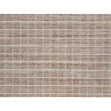 Load image into Gallery viewer, 10'2"x14' Sand Brown, Modern Plain Decor Box Design, Soft To Touch, Loomed Knotted, 100% Wool, Oriental Rug FWR550188