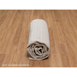 10'2"x14' Sand Brown, Modern Plain Decor Box Design, Soft To Touch, Loomed Knotted, 100% Wool, Oriental Rug FWR550188