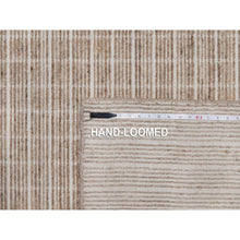 Load image into Gallery viewer, 10'2"x14' Sand Brown, Modern Plain Decor Box Design, Soft To Touch, Loomed Knotted, 100% Wool, Oriental Rug FWR550188