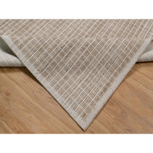 Load image into Gallery viewer, 9'x12' Sesame Brown, Modern Plain Decor Box Design, Loomed Knotted, Pure Wool, Soft To The Touch, Oriental Rug FWR550194
