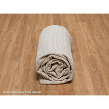 Load image into Gallery viewer, 9&#39;x12&#39; Sesame Brown, Modern Plain Decor Box Design, Loomed Knotted, Pure Wool, Soft To The Touch, Oriental Rug FWR550194