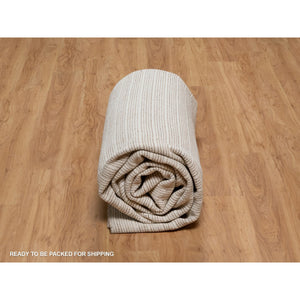9'x12' Sesame Brown, Modern Plain Decor Box Design, Loomed Knotted, Pure Wool, Soft To The Touch, Oriental Rug FWR550194