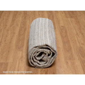9'1"x12' Coffee Brown, Modern Plain Decor Box Design, Soft To The Touch, Loomed Knotted, Pure Wool, Oriental Rug FWR550230