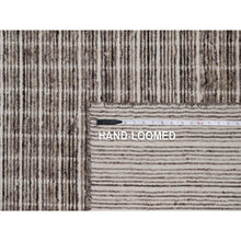 Load image into Gallery viewer, 9&#39;1&quot;x12&#39; Coffee Brown, Modern Plain Decor Box Design, Soft To The Touch, Loomed Knotted, Pure Wool, Oriental Rug FWR550230