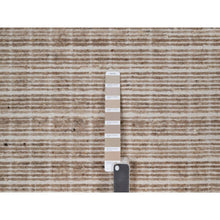 Load image into Gallery viewer, 10'x14' Sand Brown, Modern Plain Decor Box Design, Soft To The Touch, Loomed Knotted, Pure Wool, Oriental Rug FWR550236
