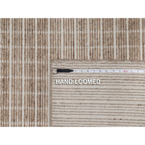 9'x12' Sesame Brown, Soft To Touch, Modern Plain Decor Box Design, Luxurious Wool, Loomed Knotted, Oriental Rug FWR550248