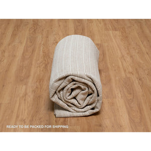 9'1"x12' Frappe Brown, Modern Plain Decor Box Design, Soft To Touch, Pure Wool, Loomed Knotted, Oriental Rug FWR550254
