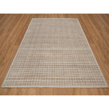 Load image into Gallery viewer, 8&#39;1&quot;x10&#39; Sand Brown, Modern Plain Decor Box Design, Soft To Touch, Loomed Knotted, 100% Wool, Oriental Rug FWR550260
