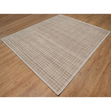Load image into Gallery viewer, 8&#39;1&quot;x10&#39; Sand Brown, Modern Plain Decor Box Design, Soft To Touch, Loomed Knotted, 100% Wool, Oriental Rug FWR550260