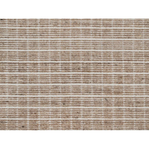 8'1"x10' Sand Brown, Modern Plain Decor Box Design, Soft To Touch, Loomed Knotted, 100% Wool, Oriental Rug FWR550260