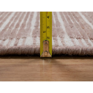 8'x10' Blush Pink, Modern Plain Decor Box Design, Soft To Touch, Luxurious Wool, Loomed Knotted, Oriental Rug FWR550266
