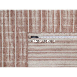 8'x10' Blush Pink, Modern Plain Decor Box Design, Soft To Touch, Luxurious Wool, Loomed Knotted, Oriental Rug FWR550266