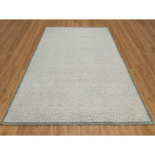 Load image into Gallery viewer, 8&#39;2&quot;x10&#39;2&quot; Alabaster White, Hand Woven, Flat Weave With Textured Pile, Undyed Natural Wool, Oriental Rug FWR550296