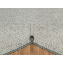 Load image into Gallery viewer, 8&#39;2&quot;x10&#39;2&quot; Alabaster White, Hand Woven, Flat Weave With Textured Pile, Undyed Natural Wool, Oriental Rug FWR550296