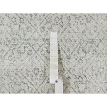 Load image into Gallery viewer, 8&#39;2&quot;x10&#39;2&quot; Alabaster White, Hand Woven, Flat Weave With Textured Pile, Undyed Natural Wool, Oriental Rug FWR550296