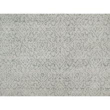 Load image into Gallery viewer, 8&#39;2&quot;x10&#39;2&quot; Alabaster White, Hand Woven, Flat Weave With Textured Pile, Undyed Natural Wool, Oriental Rug FWR550296