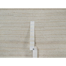 Load image into Gallery viewer, 9&#39;x12&#39; Pearl White, Flat Weave With Pile, Tone On Tone, Undyed Natural Wool, Textured, Hand Woven, Oriental Rug FWR550308