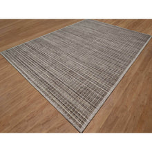 Load image into Gallery viewer, 10&#39;x14&#39; Coffee Brown, Pure Wool, Modern Plain Decor Box Design, Soft To Touch, Loomed Knotted, Oriental Rug FWR550326