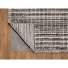 Load image into Gallery viewer, 10&#39;x14&#39; Coffee Brown, Pure Wool, Modern Plain Decor Box Design, Soft To Touch, Loomed Knotted, Oriental Rug FWR550326