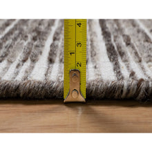 Load image into Gallery viewer, 10&#39;x14&#39; Coffee Brown, Pure Wool, Modern Plain Decor Box Design, Soft To Touch, Loomed Knotted, Oriental Rug FWR550326