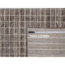 Load image into Gallery viewer, 10&#39;x14&#39; Coffee Brown, Pure Wool, Modern Plain Decor Box Design, Soft To Touch, Loomed Knotted, Oriental Rug FWR550326