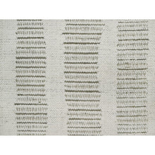 Load image into Gallery viewer, 2&#39;6&quot;x11&#39;10&quot; Alabaster White, Flat Weave With Pile, Hand Woven, Textured, Undyed Natural Wool, Runner, Oriental Rug FWR550344