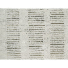 Load image into Gallery viewer, 2&#39;6&quot;x10&#39; Pearl White, Hand Woven, Flat Weave With Textured Pile, Undyed Natural Wool, Runner, Oriental Rug FWR550356