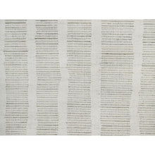 Load image into Gallery viewer, 8&#39;x10&#39; Alabaster White, Hand Woven, Flat Weave With Textured Pile, Undyed Natural Wool, Oriental Rug FWR550374