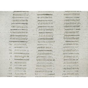 2'x3' Papyrus White, Hand Woven, Flat Weave With Textured Pile, Undyed Natural Wool, Mat, Sample, Oriental Rug FWR550392
