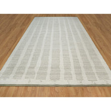 Load image into Gallery viewer, 10&#39;x14&#39;1&quot; Cream White, Flat Weave With Pile, Undyed Natural Wool, Hand Woven, Textured, Oriental Rug FWR550416