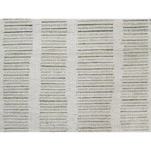 Load image into Gallery viewer, 10&#39;x14&#39;1&quot; Cream White, Flat Weave With Pile, Undyed Natural Wool, Hand Woven, Textured, Oriental Rug FWR550416