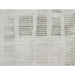12'x15' Alabaster White, Hand Woven, Flat Weave With Textured Pile, Undyed Natural Wool, Xl, Oversized, Oriental Rug FWR550452