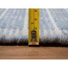 Load image into Gallery viewer, 2&#39;2&quot;x3&#39;1&quot; Yonder Blue, Modern Plain Decor Box Design, Pure Wool, Soft To The Touch, Loomed Knotted, Mat, Sample, Oriental Rug FWR550458