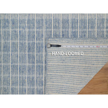 Load image into Gallery viewer, 2&#39;2&quot;x3&#39;1&quot; Yonder Blue, Modern Plain Decor Box Design, Pure Wool, Soft To The Touch, Loomed Knotted, Mat, Sample, Oriental Rug FWR550458