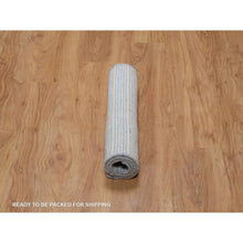 Load image into Gallery viewer, 2&#39;x3&#39;1&quot; Arona Blue, Modern Plain Decor Box Design, Pure Wool, Soft To The Touch, Loomed Knotted, Sample, Mat, Oriental Rug FWR550470