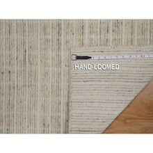 Load image into Gallery viewer, 2'x3'1" Parchment White, Modern Plain Decor Box Design, Pure Wool, Soft To The Touch, Loomed Knotted, Mat, Sample, Oriental Rug FWR550482