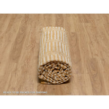 Load image into Gallery viewer, 9&#39;x12&#39;1&quot; Chiffon White, Flat Weave With Textured Pile, Undyed Natural Wool, Hand Woven, Oriental Rug FWR550494
