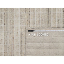 Load image into Gallery viewer, 8&#39;x10&#39; Papyrus White, Loomed Knotted, Modern Plain Decor Box Design, Soft To Touch, Pure Wool, Oriental Rug FWR550518