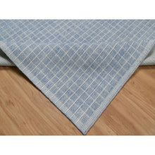 Load image into Gallery viewer, 8&#39;1&quot;x10&#39; Faded Denim Blue, Modern Plain Decor Box Design, Soft To Touch, Pure Wool, Loomed Knotted, Oriental Rug FWR550542
