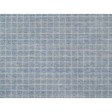 Load image into Gallery viewer, 8&#39;1&quot;x10&#39; Faded Denim Blue, Modern Plain Decor Box Design, Soft To Touch, Pure Wool, Loomed Knotted, Oriental Rug FWR550542