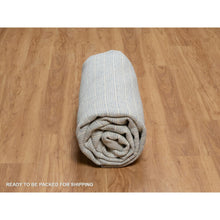 Load image into Gallery viewer, 8&#39;1&quot;x10&#39; Faded Denim Blue, Modern Plain Decor Box Design, Soft To Touch, Pure Wool, Loomed Knotted, Oriental Rug FWR550542