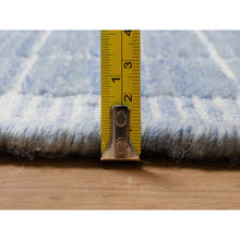 Load image into Gallery viewer, 8&#39;1&quot;x10&#39; Faded Denim Blue, Modern Plain Decor Box Design, Soft To Touch, Pure Wool, Loomed Knotted, Oriental Rug FWR550542